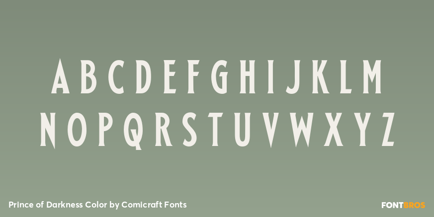 Prince of Darkness Color Font Poster #1
