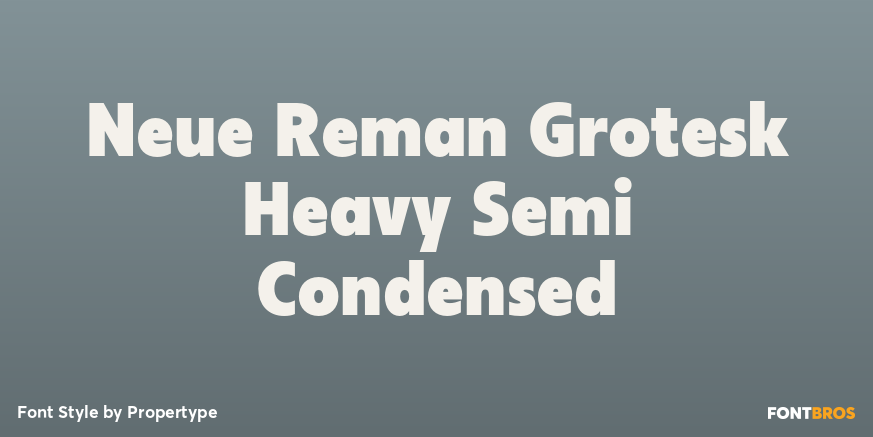 Neue Reman Grotesk Heavy Semi Condensed Font Poster #1