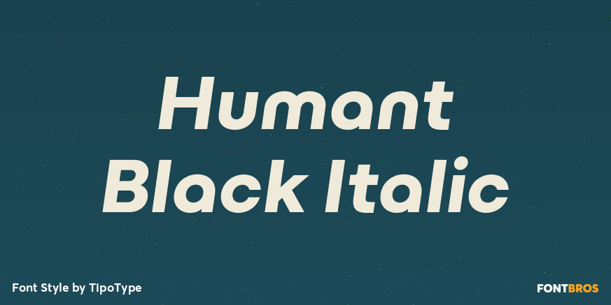 Humant Black Italic Font Poster #1