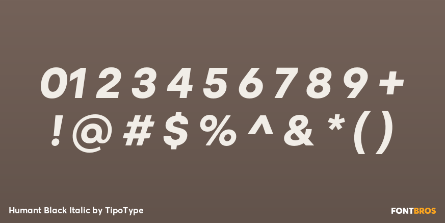 Humant Black Italic Font Poster #4