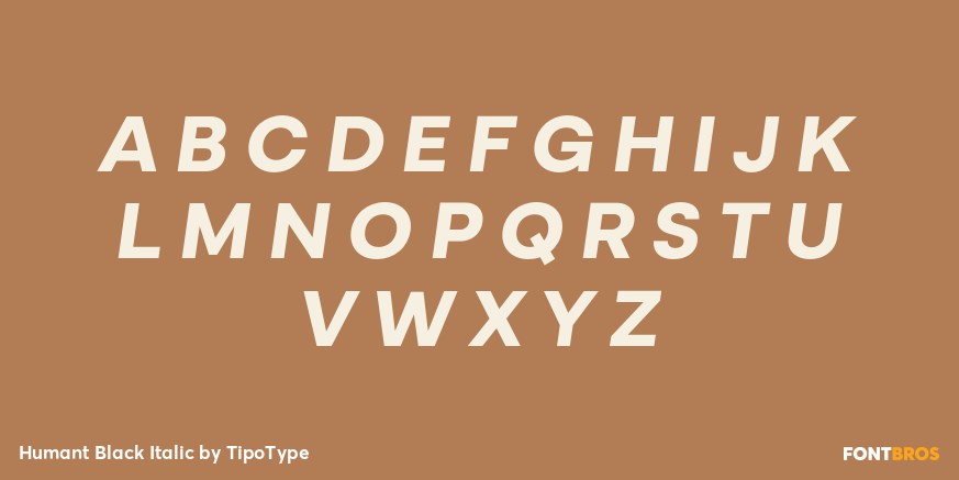 Humant Black Italic Font Poster #2