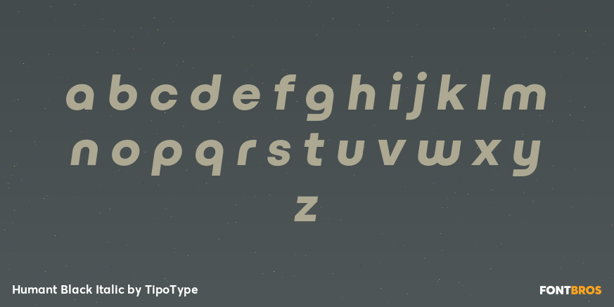 Humant Black Italic Font Poster #3