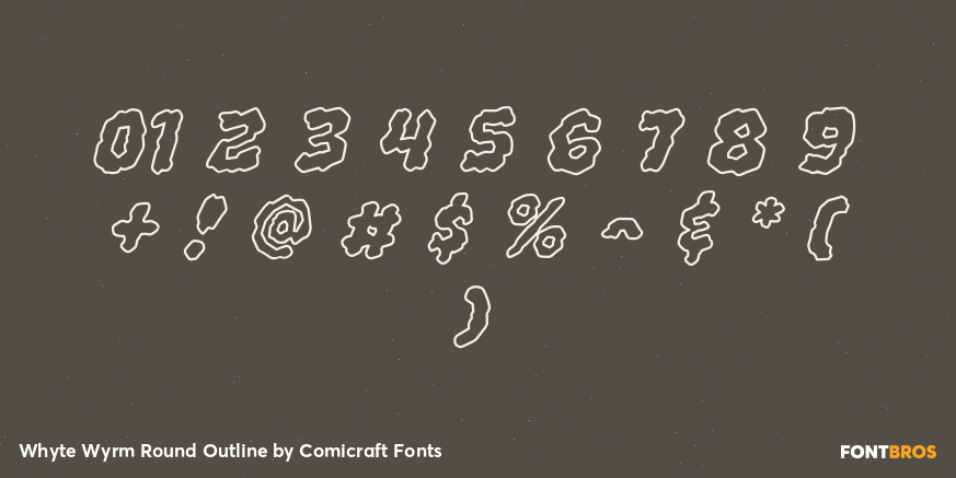 Whyte Wyrm Round Outline Font Poster #4