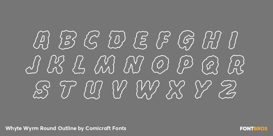 Whyte Wyrm Round Outline Font Poster #2
