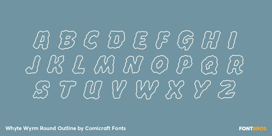 Whyte Wyrm Round Outline Font Poster #2