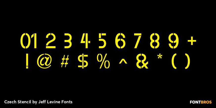 Czech Stencil Font Poster #4