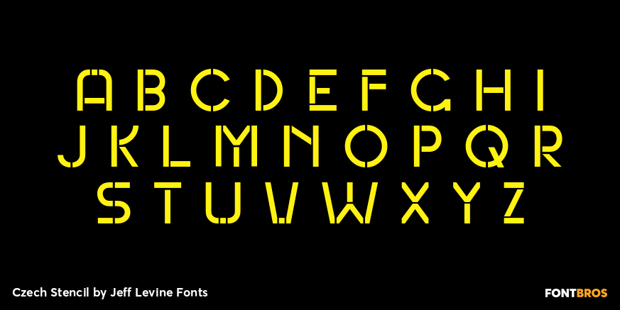 Czech Stencil Font Poster #2
