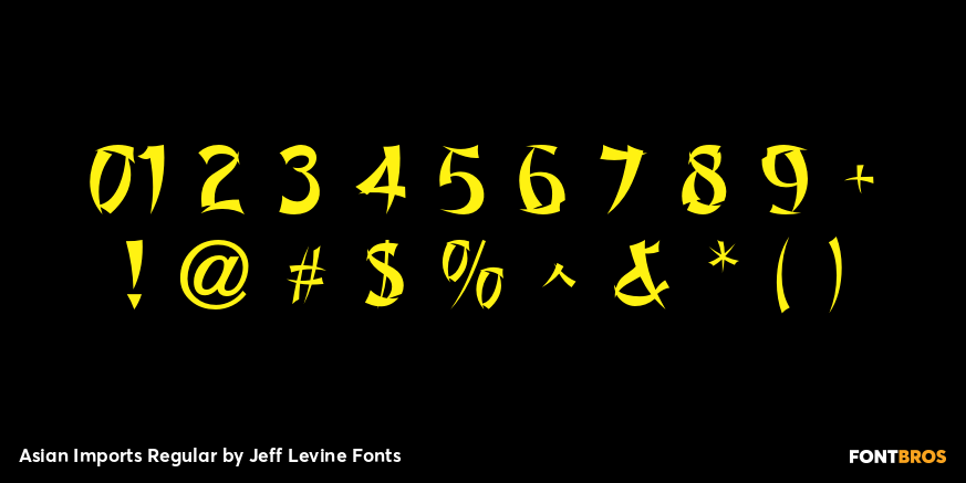 Asian Imports Regular Font Poster #1