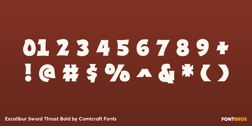 Excalibur Sword Thrust Bold Font Poster #4