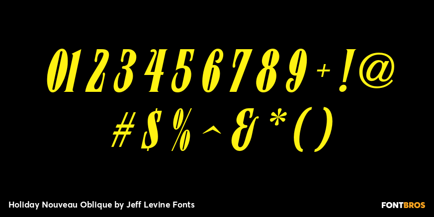 Holiday Nouveau Oblique Font Poster #4