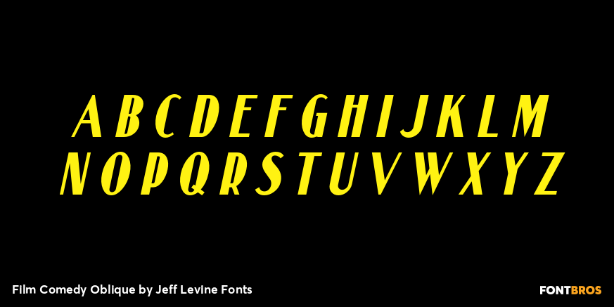 Film Comedy Oblique Font Poster #3