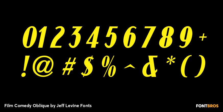 Film Comedy Oblique Font Poster #4