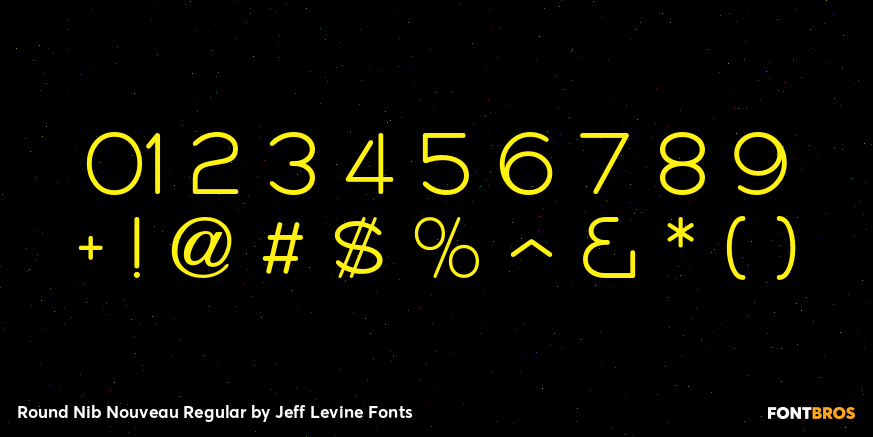 Round Nib Nouveau Regular Font Poster #1