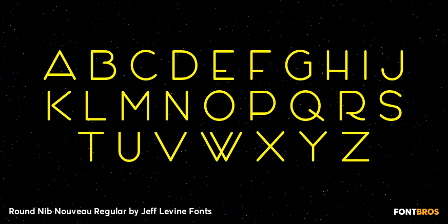 Round Nib Nouveau Regular Font Poster #1