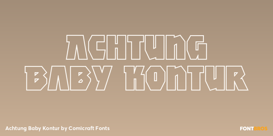 Achtung Baby Kontur Poster