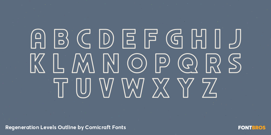 Regeneration Levels Outline Font Poster #2