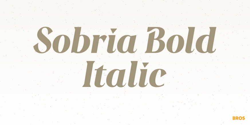Sobria Bold Italic Poster
