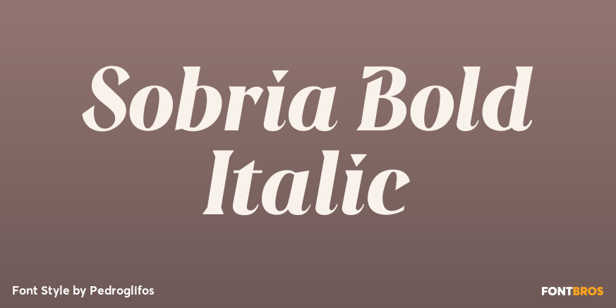 Sobria Bold Italic Poster