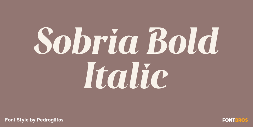Sobria Bold Italic Poster