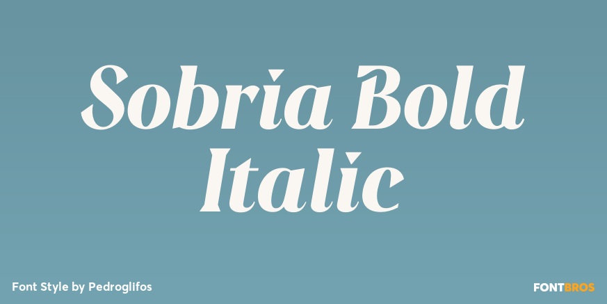 Sobria Bold Italic Poster
