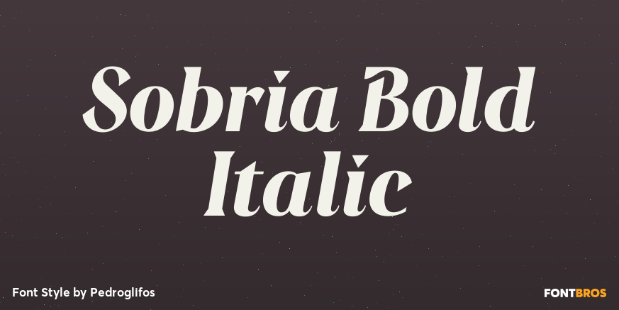 Sobria Bold Italic Poster