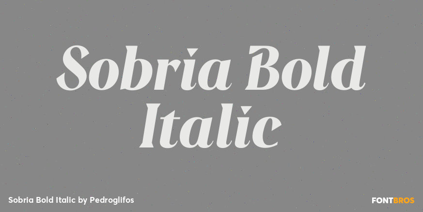 Sobria Bold Italic Poster