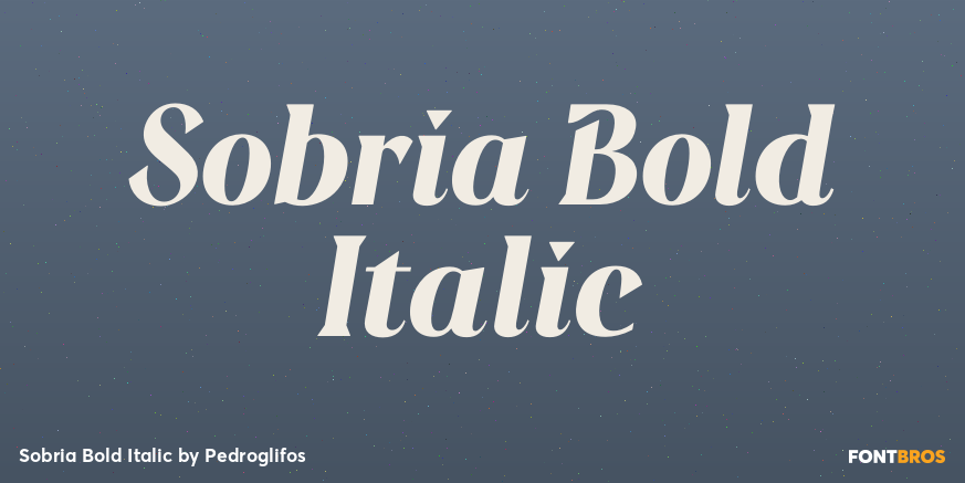 Sobria Bold Italic Poster
