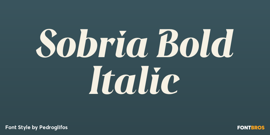 Sobria Bold Italic Poster