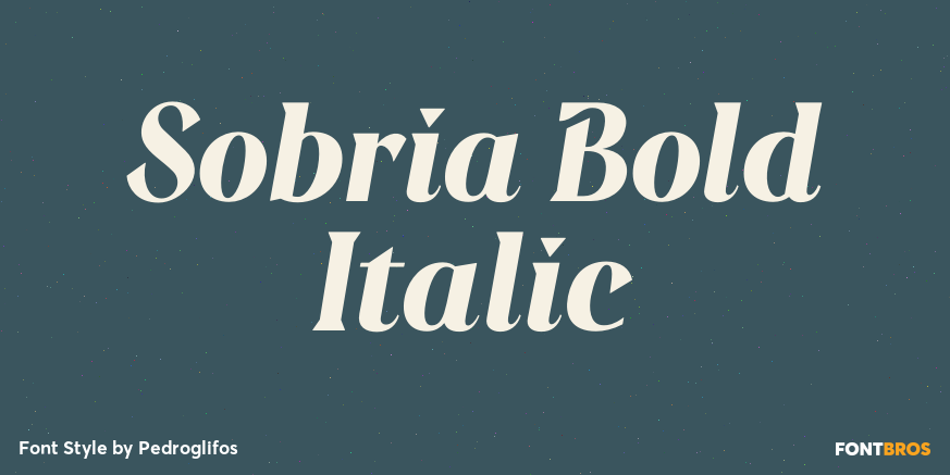Sobria Bold Italic Poster