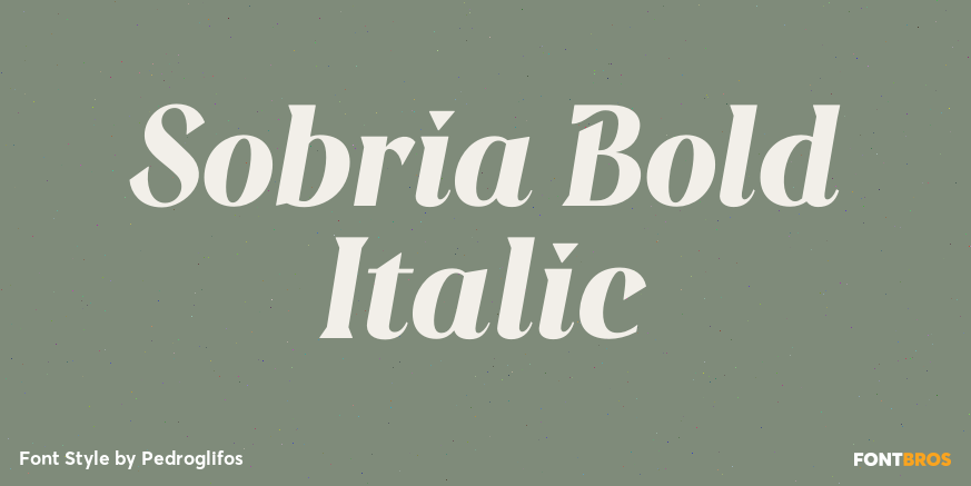 Sobria Bold Italic Poster