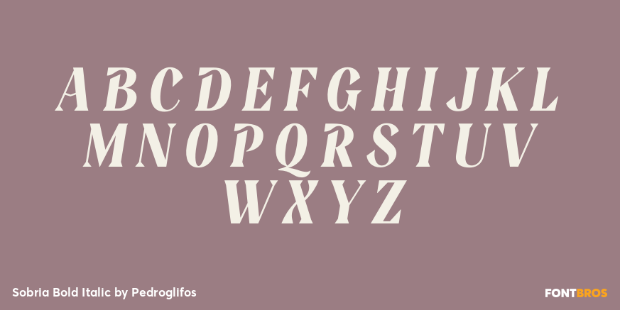 Sobria Bold Italic Font Poster #2