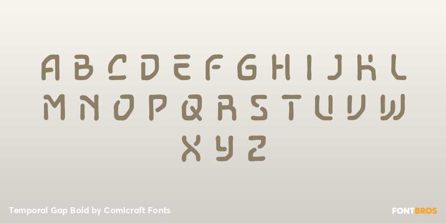 Temporal Gap Bold Font Poster #2