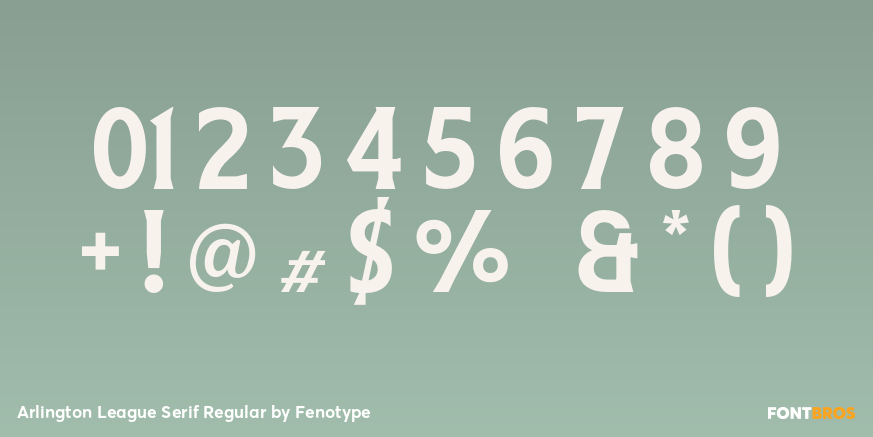 Arlington League Serif Regular Font Poster #1