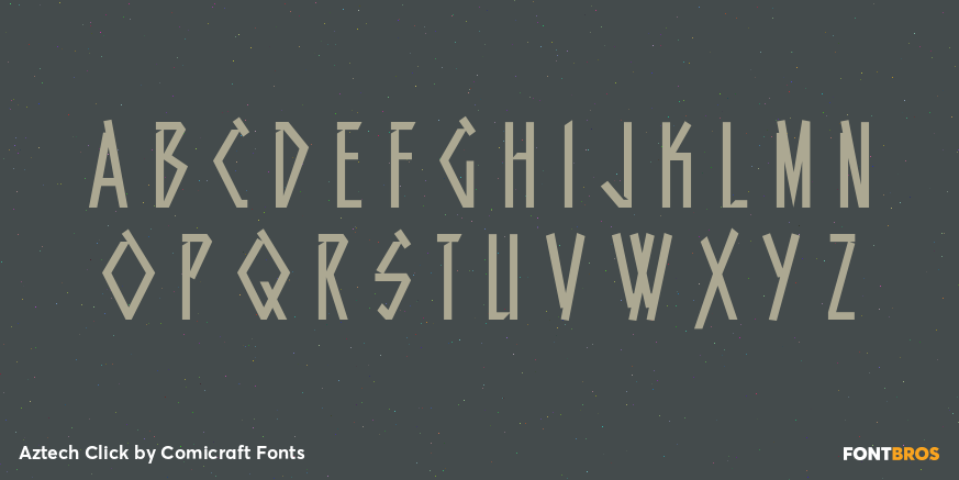 Aztech Click Font Poster #2