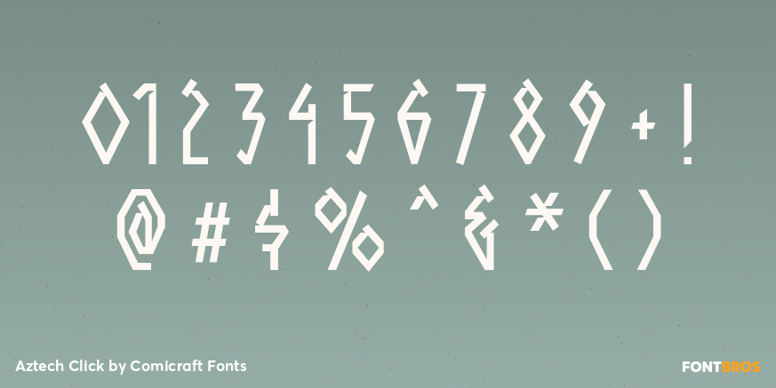 Aztech Click Font Poster #4
