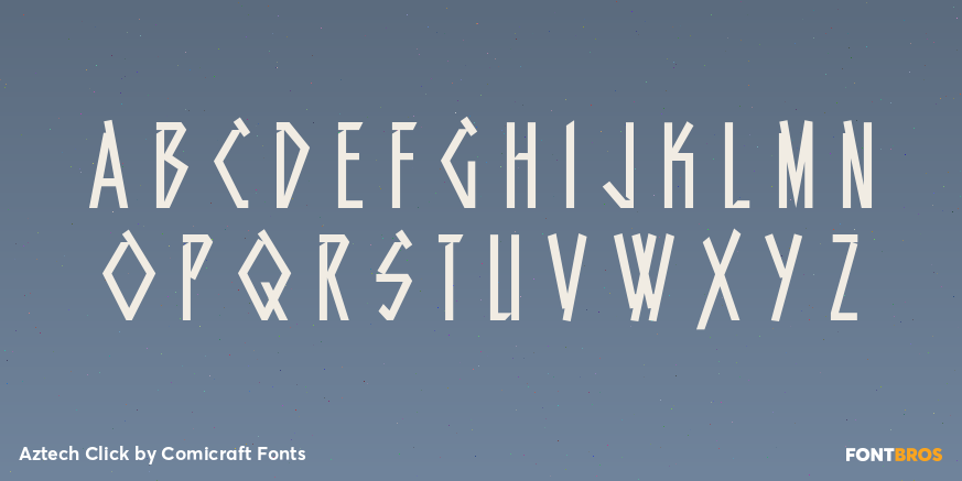 Aztech Click Font Poster #2