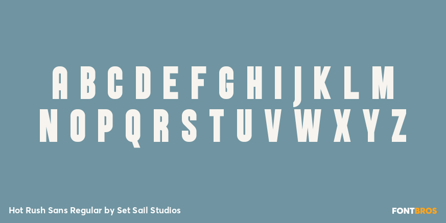 Hot Rush Sans Regular Font Poster #2