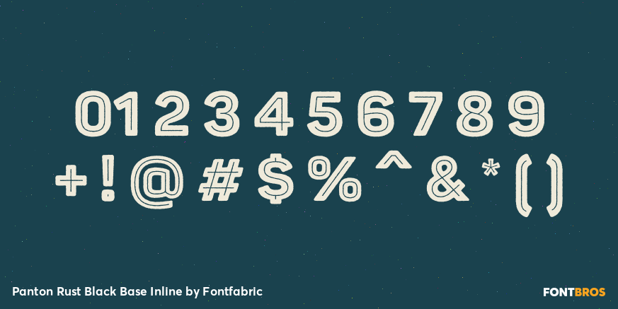 Panton Rust Black Base Inline Font Poster #4