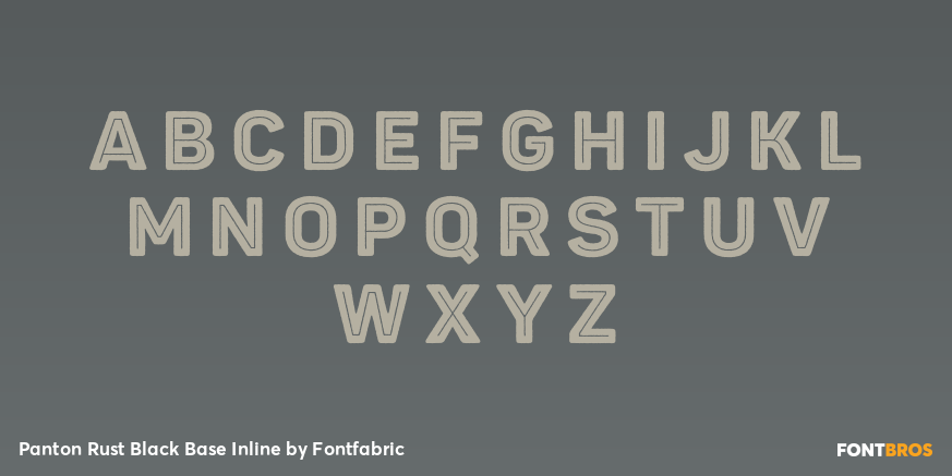 Panton Rust Black Base Inline Font Poster #3