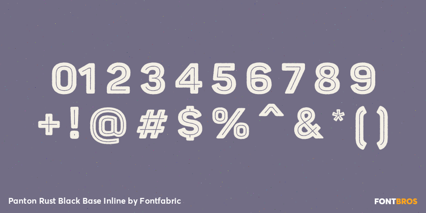 Panton Rust Black Base Inline Font Poster #4