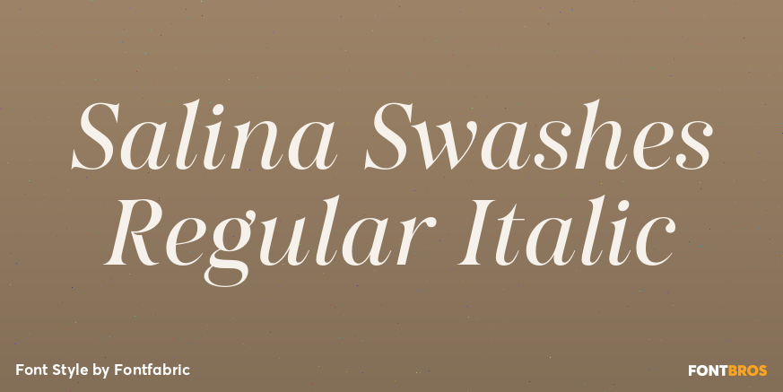 Salina Swashes Regular Italic Poster