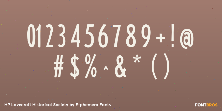 HP Lovecraft Historical Society Font Poster #1