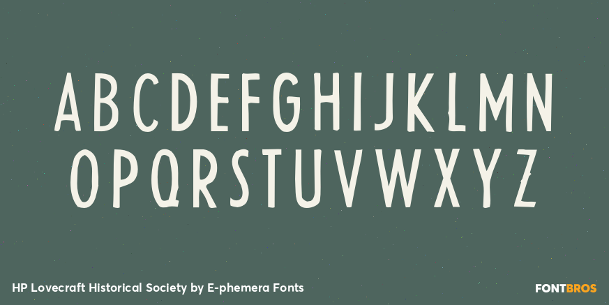 HP Lovecraft Historical Society Font Poster #2