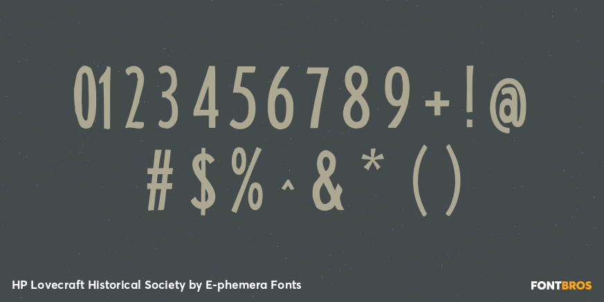 HP Lovecraft Historical Society Font Poster #4