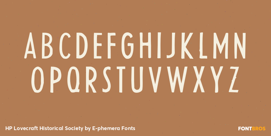 HP Lovecraft Historical Society Font Poster #1