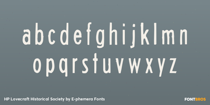 HP Lovecraft Historical Society Font Poster #1