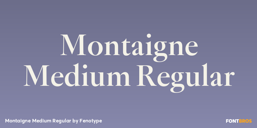 Montaigne Medium Regular Font Poster #1