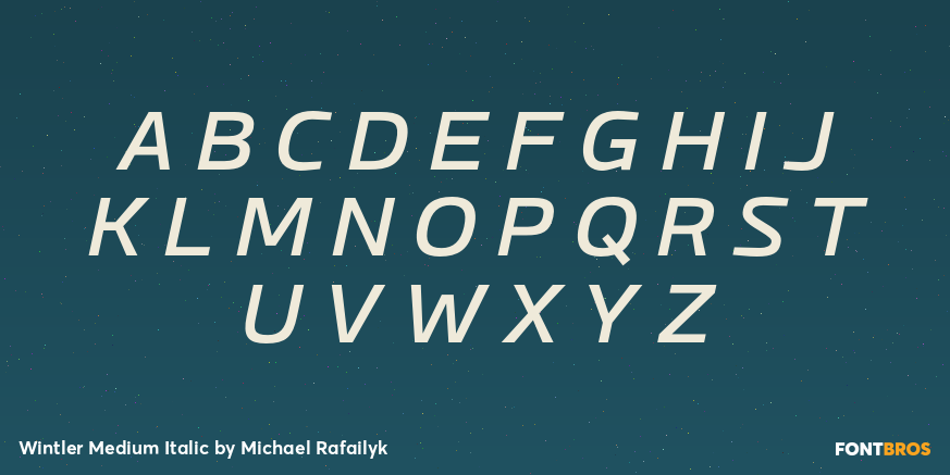 Wintler Medium Italic Font Poster #2