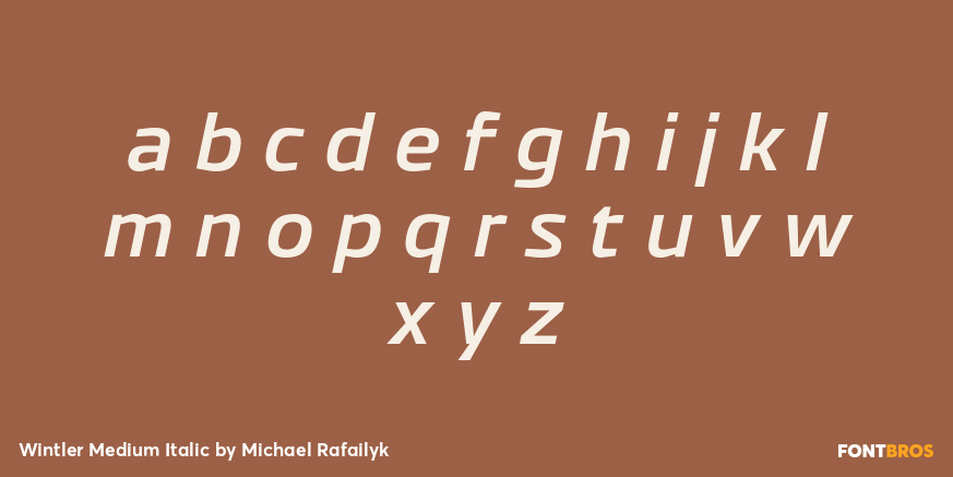 Wintler Medium Italic Font Poster #3