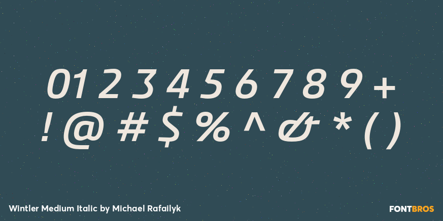 Wintler Medium Italic Font Poster #4